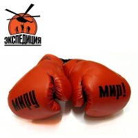 Перчатки боксёрские оранжевые «Миру - Мир!»