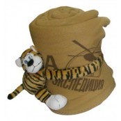 Плед-игрушка флисовый с надписью «Душе тепло, ногам – горячка»