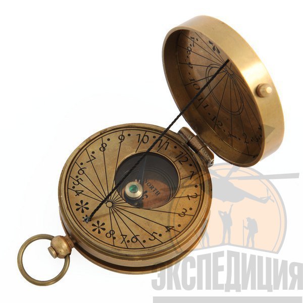 Медный компас "Ватерлоо" с солнечными часами